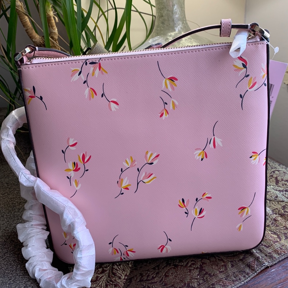 Authentic Kate SPADE Saffiano leather floral zip top Crosby - Picture 8 of 11